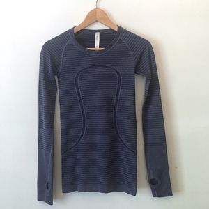 Swiftly Tech Long Sleeve Crew Stripped E13
